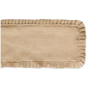 Design Imports Ruffle Trim Jute Table Runner 14 " x 72"