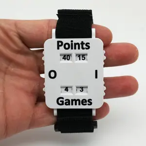 Score Keeper Wristband for Tennis, Adjustable Wrist Strap Scoreboard, Portable Reusable Score Counter for Recording Points for Outdoor Sports Games