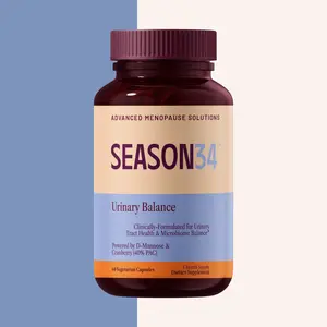 SEASON34 Urinary Balance for Menopause – Urinary Tract & Bladder Comfort Support – Bladder Control & Frequency Support – Plant-Based – Vegetarian – Non-GMO – 30-Day Supply
