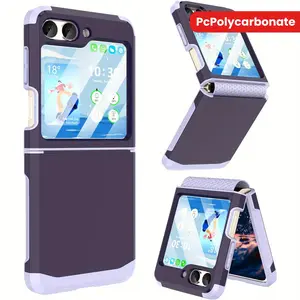 Heavy-duty full-body protective case, suitable for Galaxy Z flip 5 and Z flip 6, with hinge protection for Samsung flip 5 and 6 models (2024).