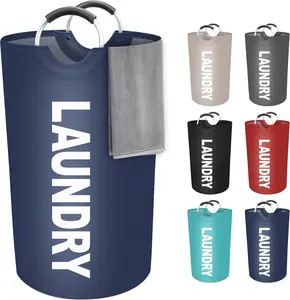 90L Large Laundry Basket,Laundry Hamper,Extra Large Dirty Clothes Hamper,Collapsible Waterproof Laundry Basket,SoftFoam Aluminum Handles,Space Saving Laundry Organizer,Family Bedroom Bathroom Laundry Room,ForWomen Men Teens Kids,#SummerVibes