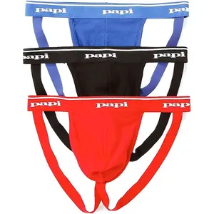 mens 3-pack Jockstrap Athletic Supporter Breathable Male Workout Underwear