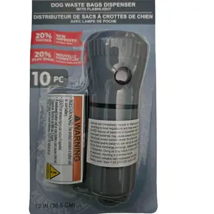 Dog Waste Bag with Flashlight - Compact Design, Ideal for Outdoor Use, Versatile for Various Settings