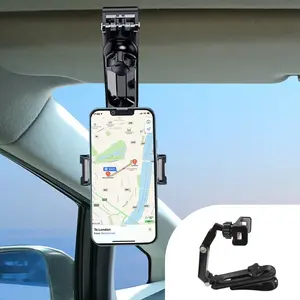 Sunvisor Phone Holder for Car | 360 Phone Holder Rotating Car Clip on Sun Visor Cellphone Holders | Universal 360 Dashboard Phone Holders | Auto Cell Phone Holder for Car Cellphone Automobile Cradles
