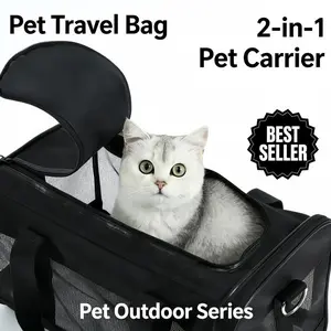 Lightweight Cat Carrier Essential for Outdoor Use, Breathable Foldable Handheld Pet Travel Bag, Airplane Dedicated Portable Cat Carry Bag