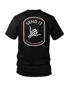 Send It Premium Graphic Tee - Fitted Short Sleeve Crew Neck Summer Casual Silk Screen Print Menswear