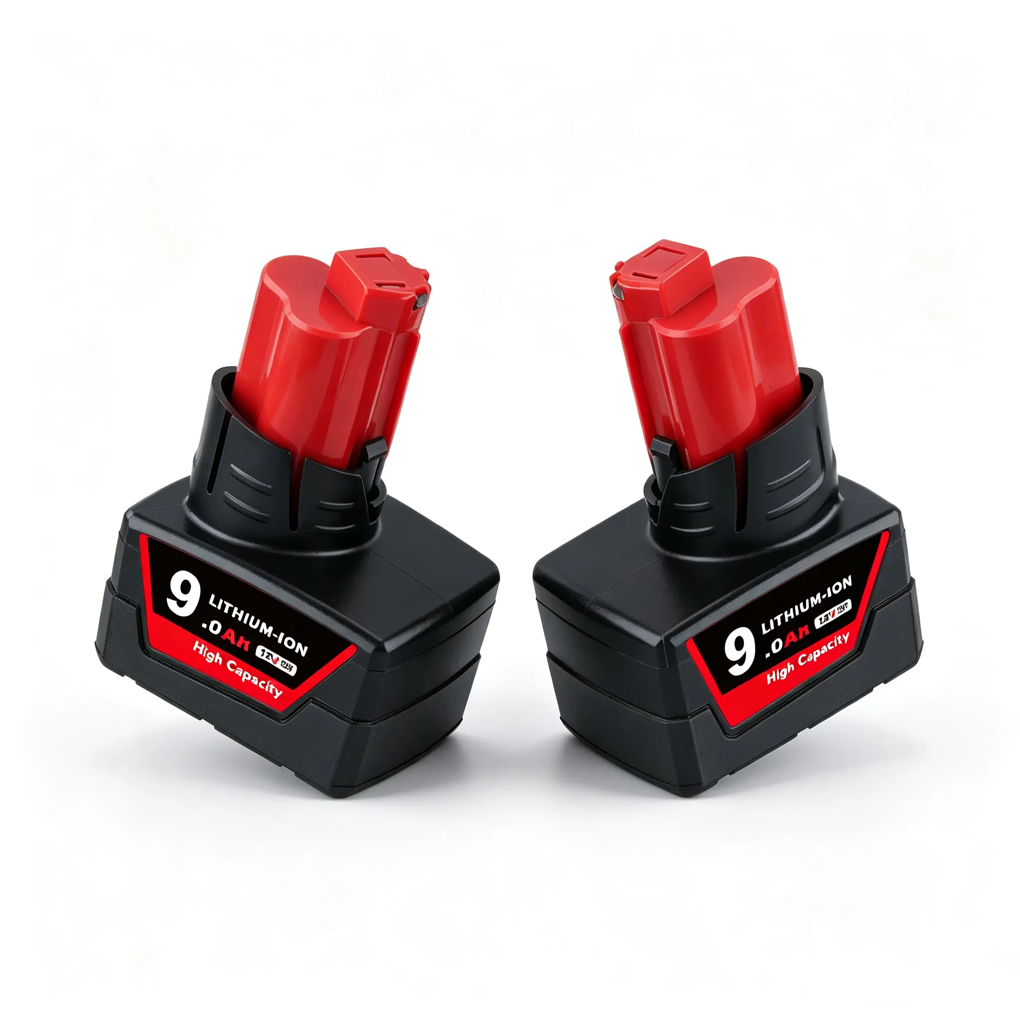 2-pack 12V MAX 9.0Ah 9000mAh Lithium-Ion Replacement Battery Compatible with Milwaukee M12 Tools, Rechargeable Battery Pack for Cordless Power Tools