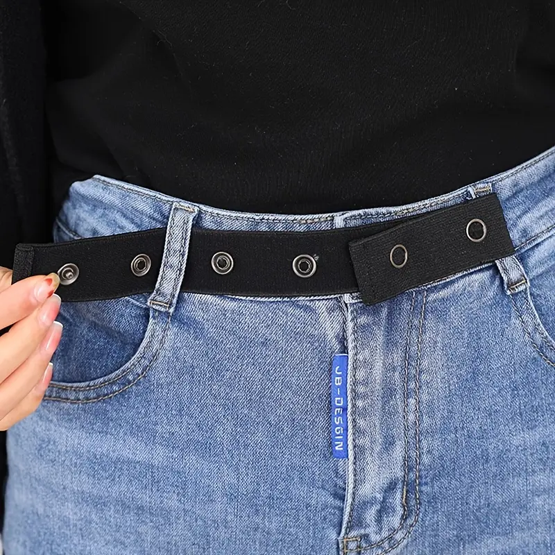 1pc Waist Elastic Band, Adjustable Waist Extender Buckle, Polyester Waist Belt, Adjustable Belts, Easy Adjustable Belt, Elastic Adjustable Waistband