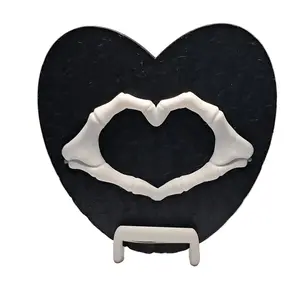 3D Printed Bone Heart Plaque