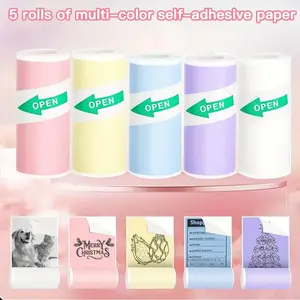 5.7cm/2.2in Thermal Paper, and Effect, for Mini Printer/BT Compact Printer, Adhesive Thermal Printing Paper