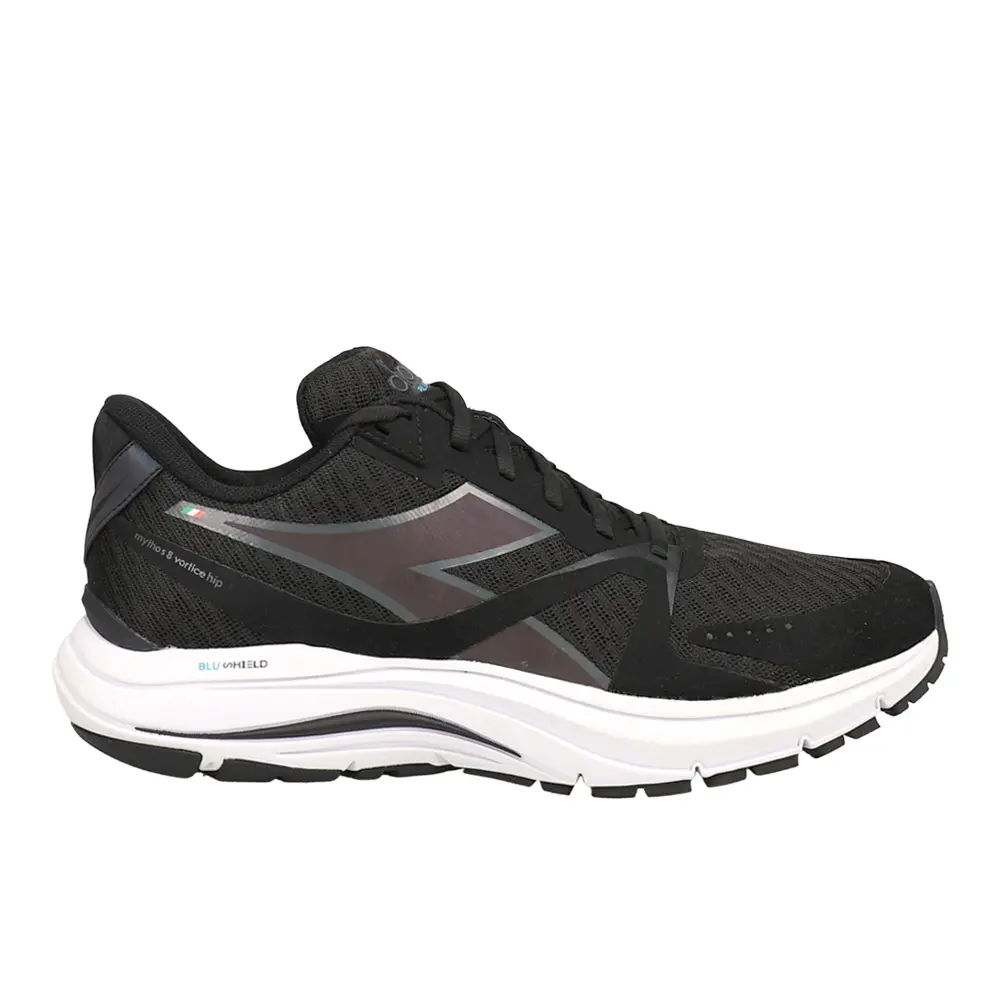 diadora Mens Mythos Blushield 8 Vortice Hip Running Sneakers Shoes - Black
