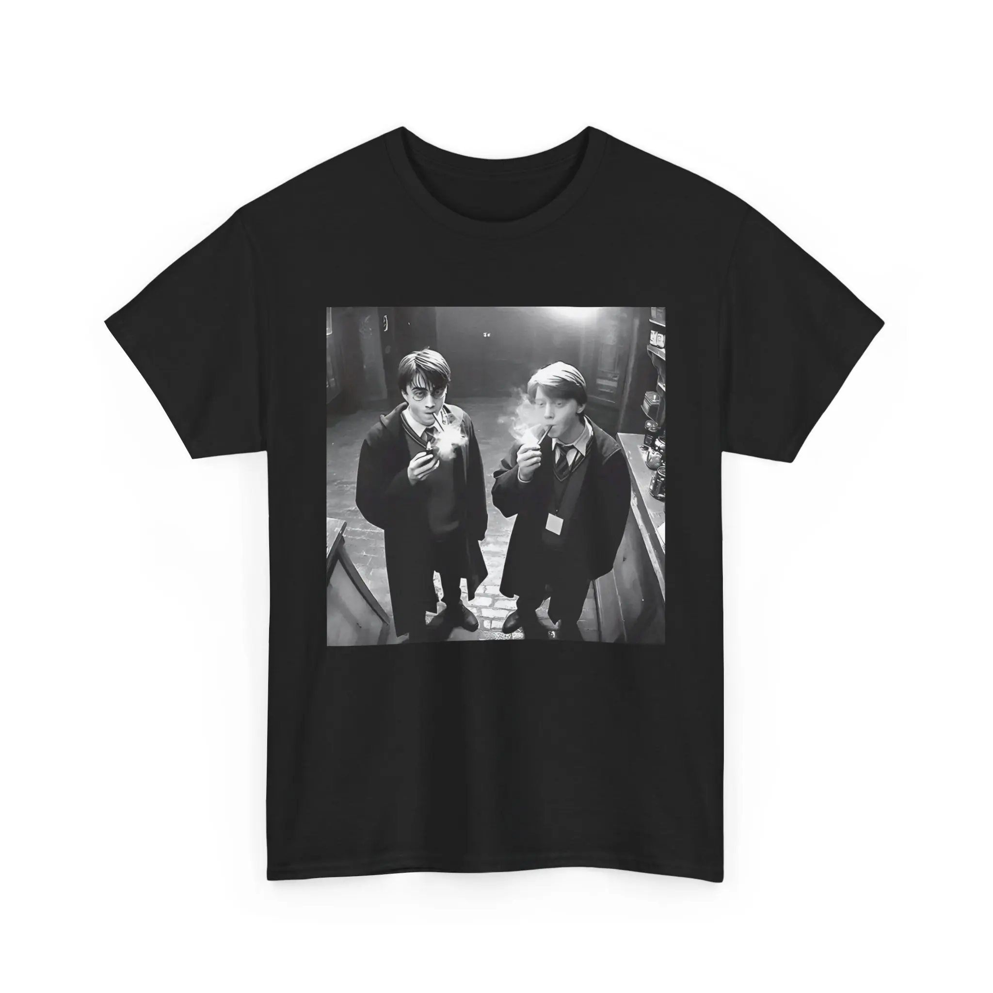 Vintage Harry Potter and Ron Weasley Sm0.king Cigarettes Unisex Tee, Wizard Movie Fan Gift, Magic Hogwarts Tee, Novelty Geek Shirt, Fantasy