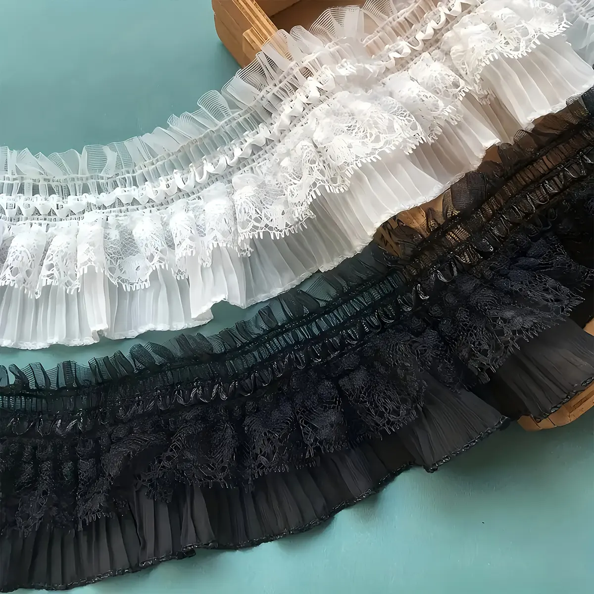 Elastic Roll 7cm Wide for Clothing Edging & Handmade Decoration, and Colors Available, Ideal for Sewing Projects, Elegant Lace Trim