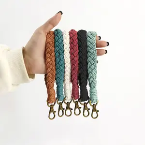 Artistic Macrame Keychain for Women Handmade Boho Braided Design Bracelet Keyring Holder