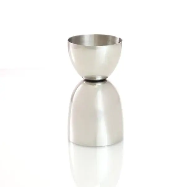 BarConic® Stainless Steel Rounded Jigger - 35ml-50ml 2 Sizes, Dual-Sided Durable Cocktail Tool for Home/Bar Use, Kitchenware Bar Utensil