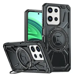 For Motorola MOTO G Stylus 5G 2024 Play Power 5G 2025 EDGE 50 Fusion Ultra Armor Rugged Shockproof Magnetic Phone Case with Ring Holder