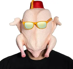 Turkey Head Mask and Glasses Set as Described