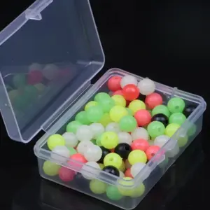 Glowing Fishing Float Beads Set, High Brightness Luminous Bobbers. Universal for Saltwater Freshwater, Anti-Drop Float Beads for Deep Sea Fishing. Lure Tackle Glow Beads, 100 or 200pcs Multi-Size Night Fishing Kit Fishing Gear