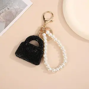 Bow Rhinestone Bag Keychain Cute Mini Handbag Charm Pendant for Women, Sparkly Crystal Purse Keychain, Trendy Fashion Bag Accessory, Aesthetic Bling Keychain for Handbags, Backpacks, Daily Use & Holiday Gift Idea for Her outdoorfun