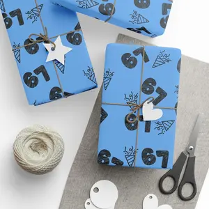 Six Seven 6 7 Meme Wrapping Paper | Funny Kids Birthday Gift Wrap, Viral Meme Party Theme, Humorous Birthday Wrapping Paper for Boys Girls