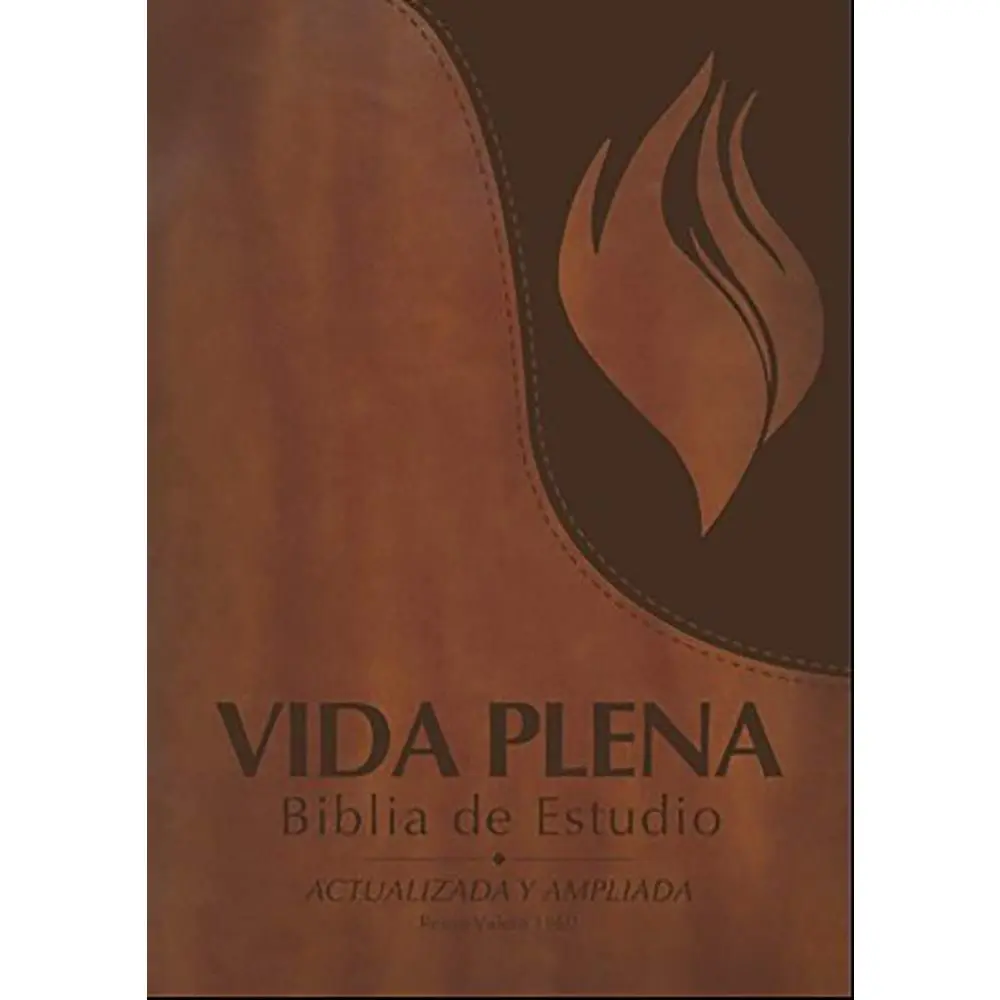 Biblia Vida Plena de Estudio, Actualizada y Ampliada con Índice.  Cafe, Reina Valera Revision 1960