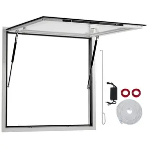 【GARVEE】Concession Windows for Food Trucks & Stands with 85° Weatherproof Awning Doors, Dual-Point Locks, and Heavy-Duty Aluminum Frames in Various Sizes (Glass Not Included)