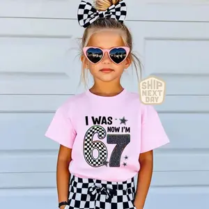 I Was 6 Now I'm 7 Shirt, Funny 7th Birthday Meme Tee, 67 Trend Shirt, Seven Year Old Birthday Gift, Funny Kids Birthday Shirt, 67 Shirt
