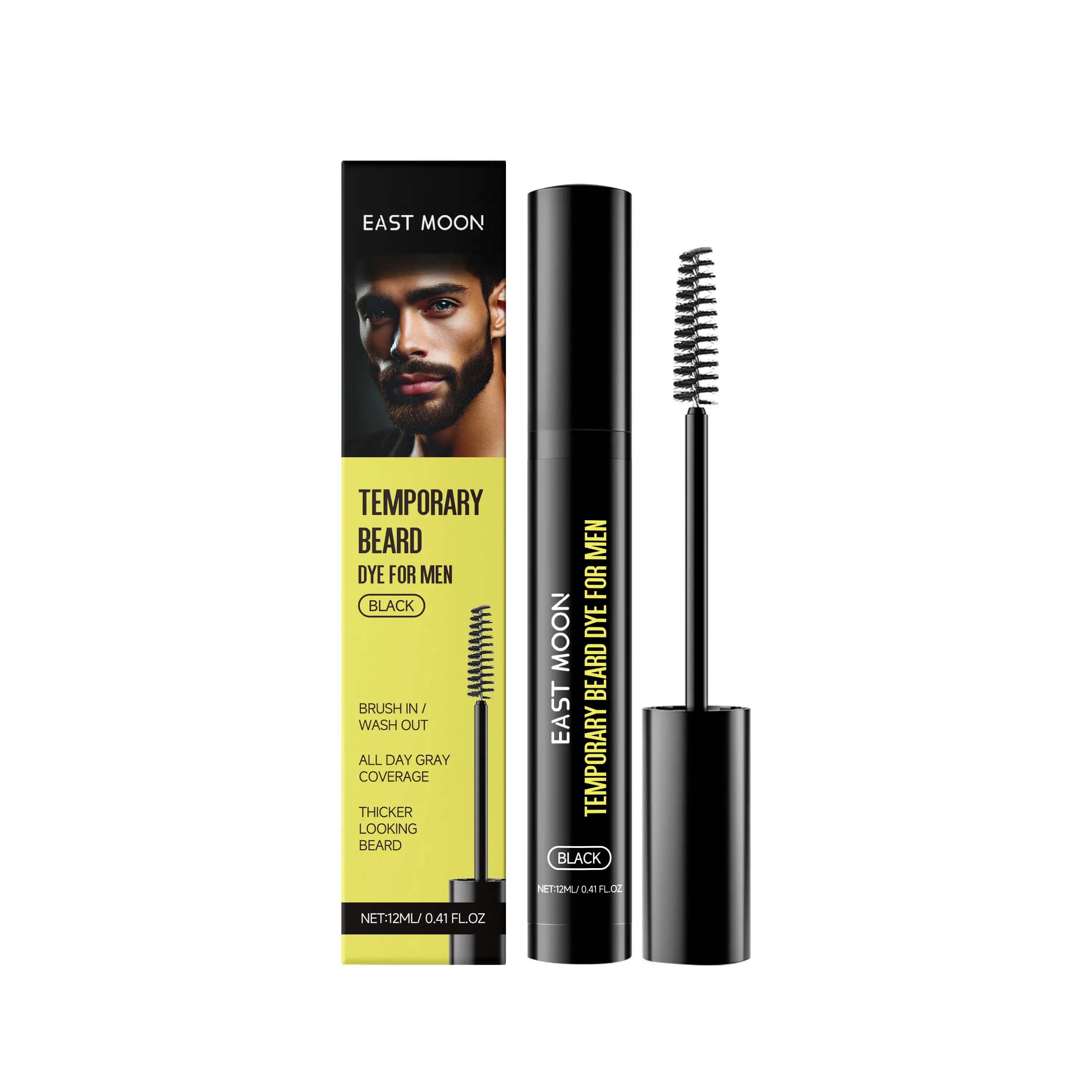 Men's Beard Dye, 1 Count Natural Look Long Lasting Beard Coloring Stick, Moisturizing Beard Care Product for Daily Use, Beauty Products