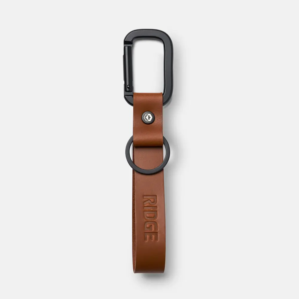 Ridge Leather Keychain | Premium Full-Grain Leather | EDC Key Organizer | Minimalist Key Holder | Slim Everyday Carry Accessory | Pairs with Ridge Wallet | Best Gift Idea