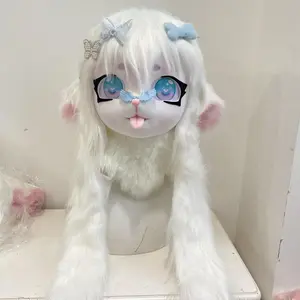 Fursuits head animal head Sheep furry head cute dog head halloween role-playing costume cosplay comic exhibition masks