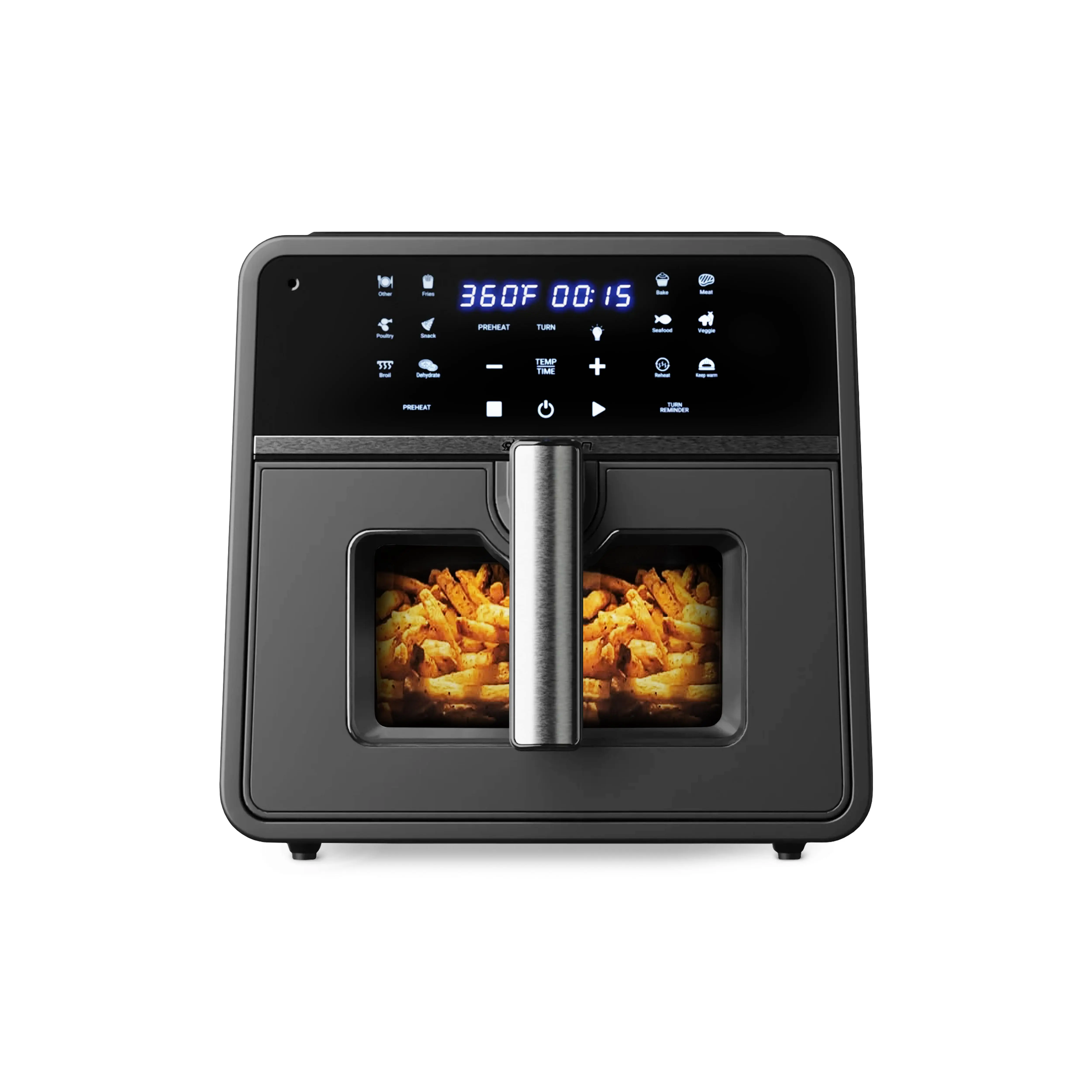 Emerson SmartVoice 10QT 6-in-1 Air Fryer (Model ES1003) - 1700w, 100+ Voice Commands, Meal Prep Tool for Seniors & Elderly Users