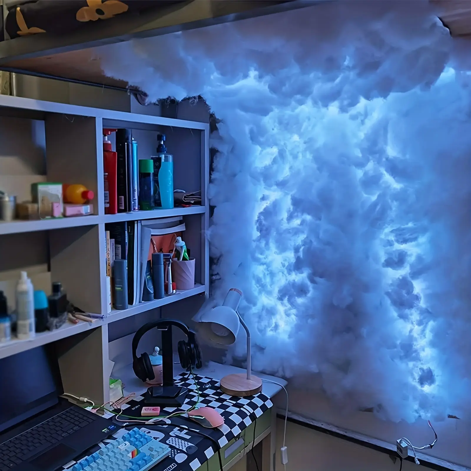 K-Magical 3D Thundercloud LED Light - USB Powered, Multi-Color & White Options, Ideal for Christmas, Halloween, Gaming Rooms, Garages, Clubs, Bars & DJ Parties- 32