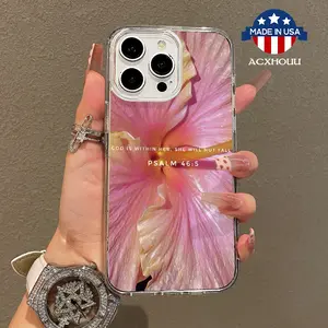 Soft Girl Magnetic Case for iPhone11/12/13/14/15/16/promax, Pink hibiscus flower Lightweight, Drop-Proof, MagSafe Compatible | Perfect for Teen Girls