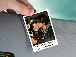 Photo Car Visor Clip, Personalized Gift For Him Anniversary, Romantic Drive Safe Gift, Photo Gift For Him, Couples Keepsake