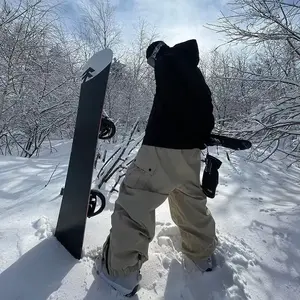 Bestie Khaki Menswear Polyester Skiing Baggy Pants Warm Casual Loose Winter Outdoor Snow Snowboard Trousers Sports Fashion