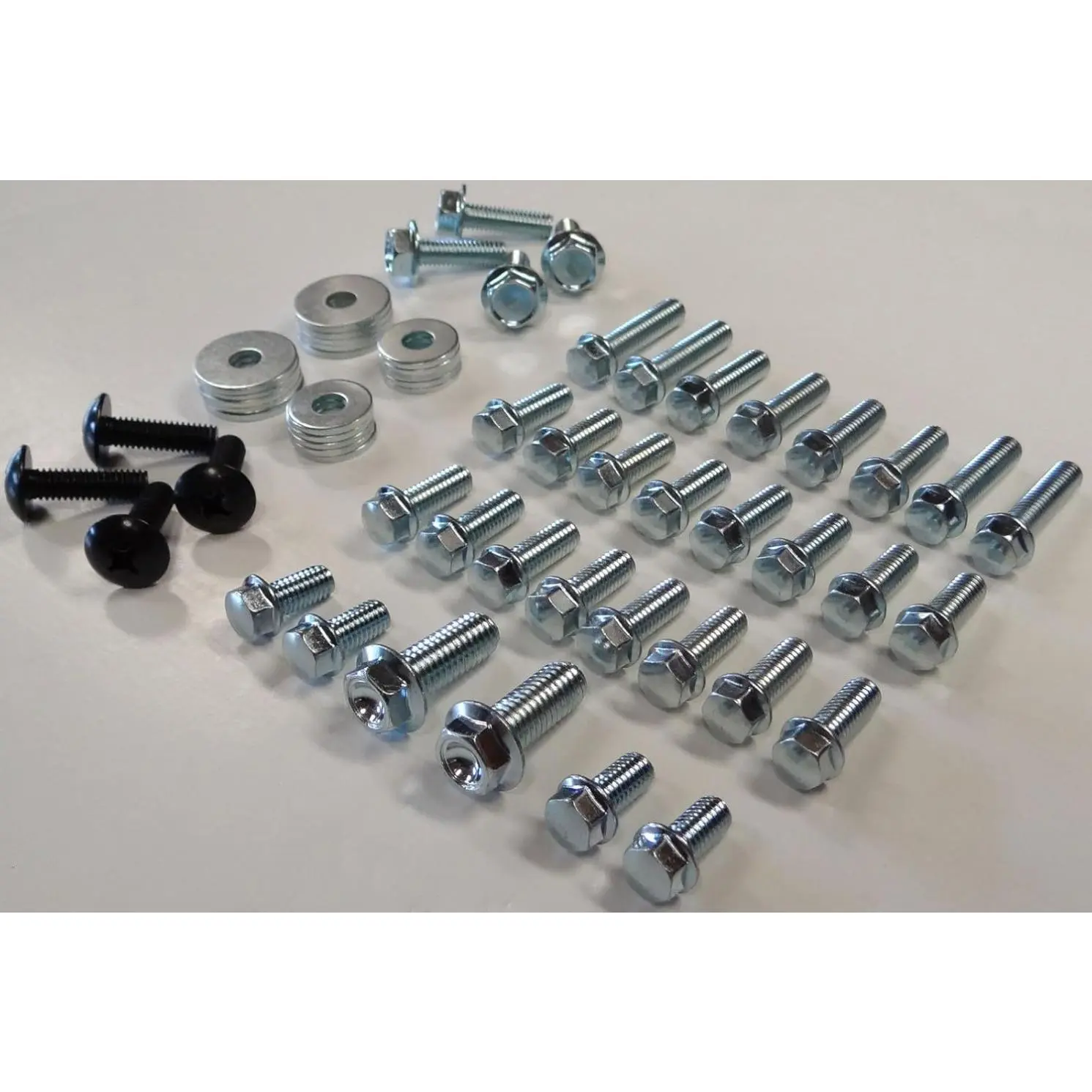 58 OEM Matching Factory Fit Flange Bolts Universal Body Work Fasteners & Clips Kit for Plastics - 10.9 Grade, Compatible with SEAT, FENDERS, DR, DRZ, KDX, KLR, KLX, MX, TTR, TT, XT, CRF, XR, XL