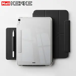 KENKE Foldable Tablet Case with Pen Holder, 2 in 1 Detachable Acrylic Tablet Protective Cover with Clasp, Adjustable Tablet Stand, Tablet Mount Stand, Tablet Accessories for iPad