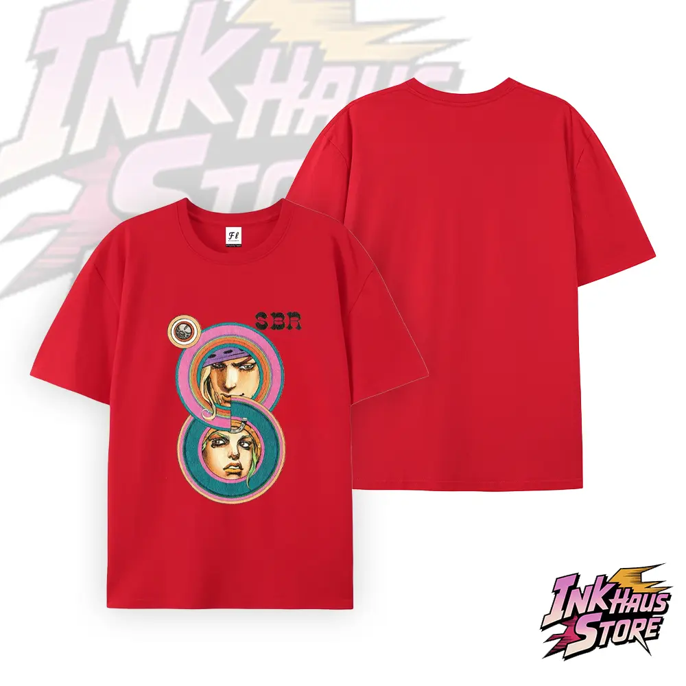 SBR:Gyro Zeppeli and Johnny Joestar --Short-sleeved cotton unisex casual T-shirt JJBA anime fashion street wear stylish
