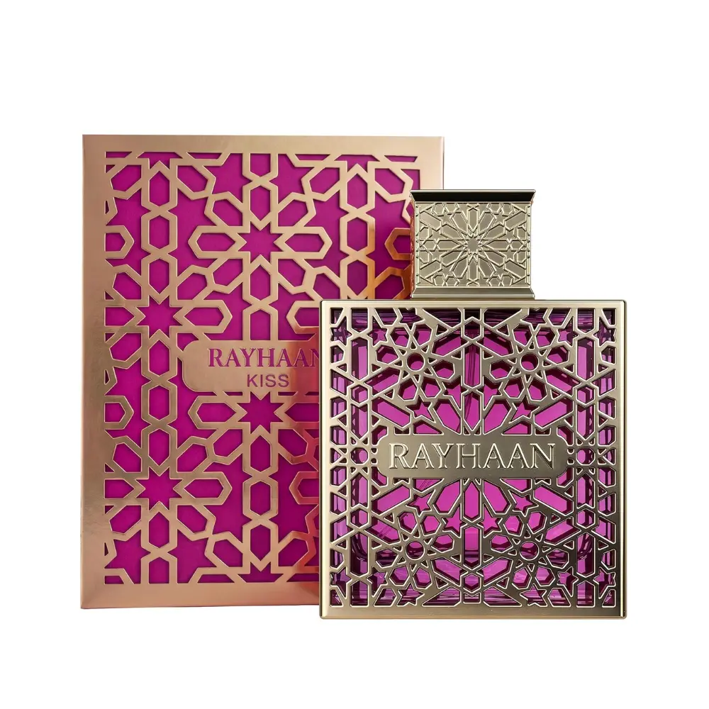 Rayhaan Kiss Women's Eau de Parfum, 3.4 oz - Romantic & Sweet Fruity Gourmand Women Perfumes with Strawberry, Coconut, Caramel, Vanilla Scents - Long-Lasting Single Item Fragrance