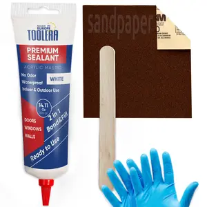 Caulking Sealant, Multi-Purpose Acrylic Sealant, Paintable, Window Caulk, Interior and Exterior Caulking, Dries Fast, 14.10 OZ, White (4 PCS)