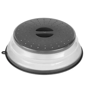 VEVOR 2PCS Microwave Splatter Covers, 10.4" Collapsible Microwave Lid for Food, 300°F Heat-Resistant PP Splatter Guard for Plate Dish, Multi-Use Kitchen Colander Gadget for Washing Fruits Vegetables