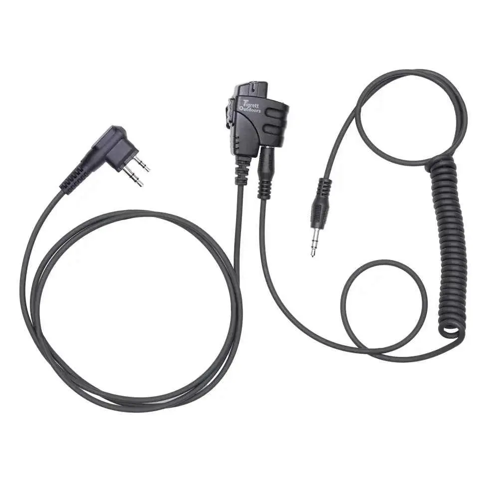 SMC Wired Accessory Cable (Shoot, Move, Communicate) - For Baofeng, Yaesu Walkie Talkies to Electronic Earmuffs Auxiliary Port, Vehicle Accessories