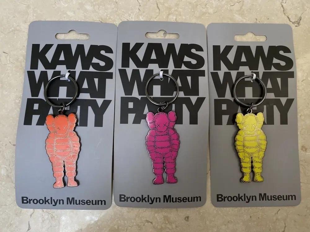 Set of 3 Kaws WHAT PARTY key rings/key chains from Brooklyn Museum (2021)