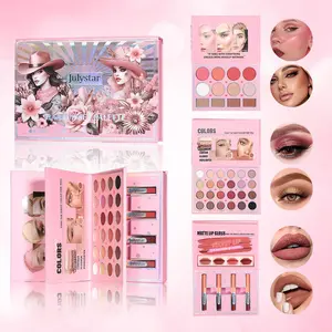 3-In-1 Flip Makeup Book, Makeup Set, Face Makeup Sets, Portable All-In-One Palette, Eyeshadow, Blush, Lip Gloss, Bronzer, 5-Minute Face Essential, Space-Saver for Dorm & Travel, Makeup Combo, Makeup Bundle Box