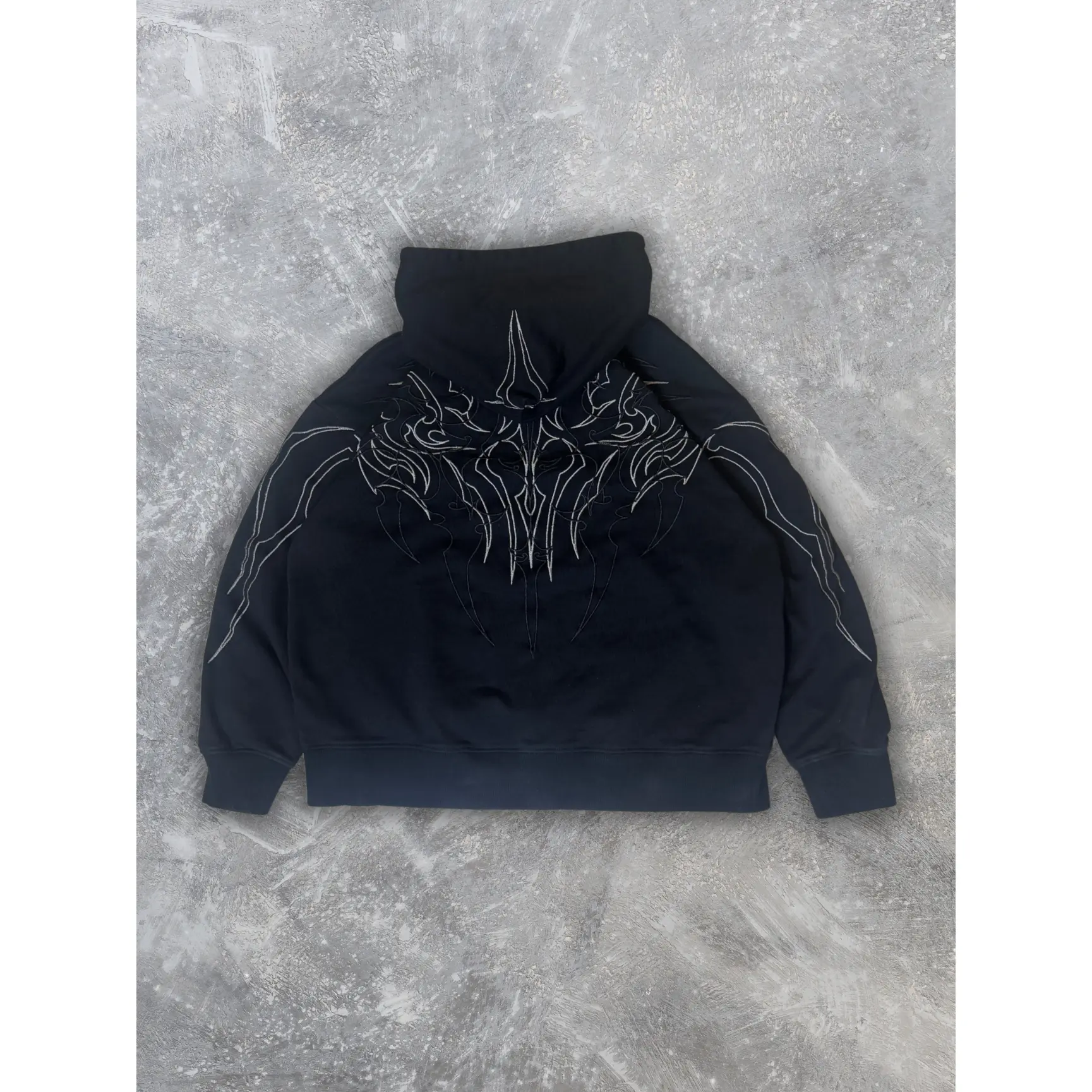 "Graveyard" Quarter Zip Hoodie (Black)