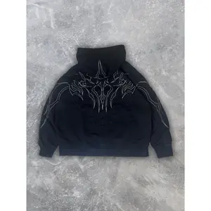 "Graveyard" Quarter Zip Hoodie (Black)