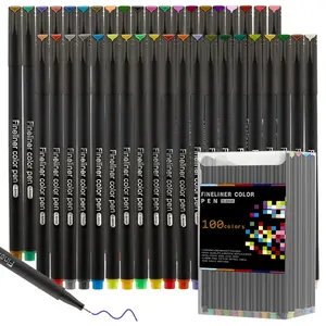 12/24/36/48/60/100 Color Set 0.4mm Micro Tip Fineliner Pen Drawing Painting Sketch Fine Line Art Marker Office School Stationery Art Supplies