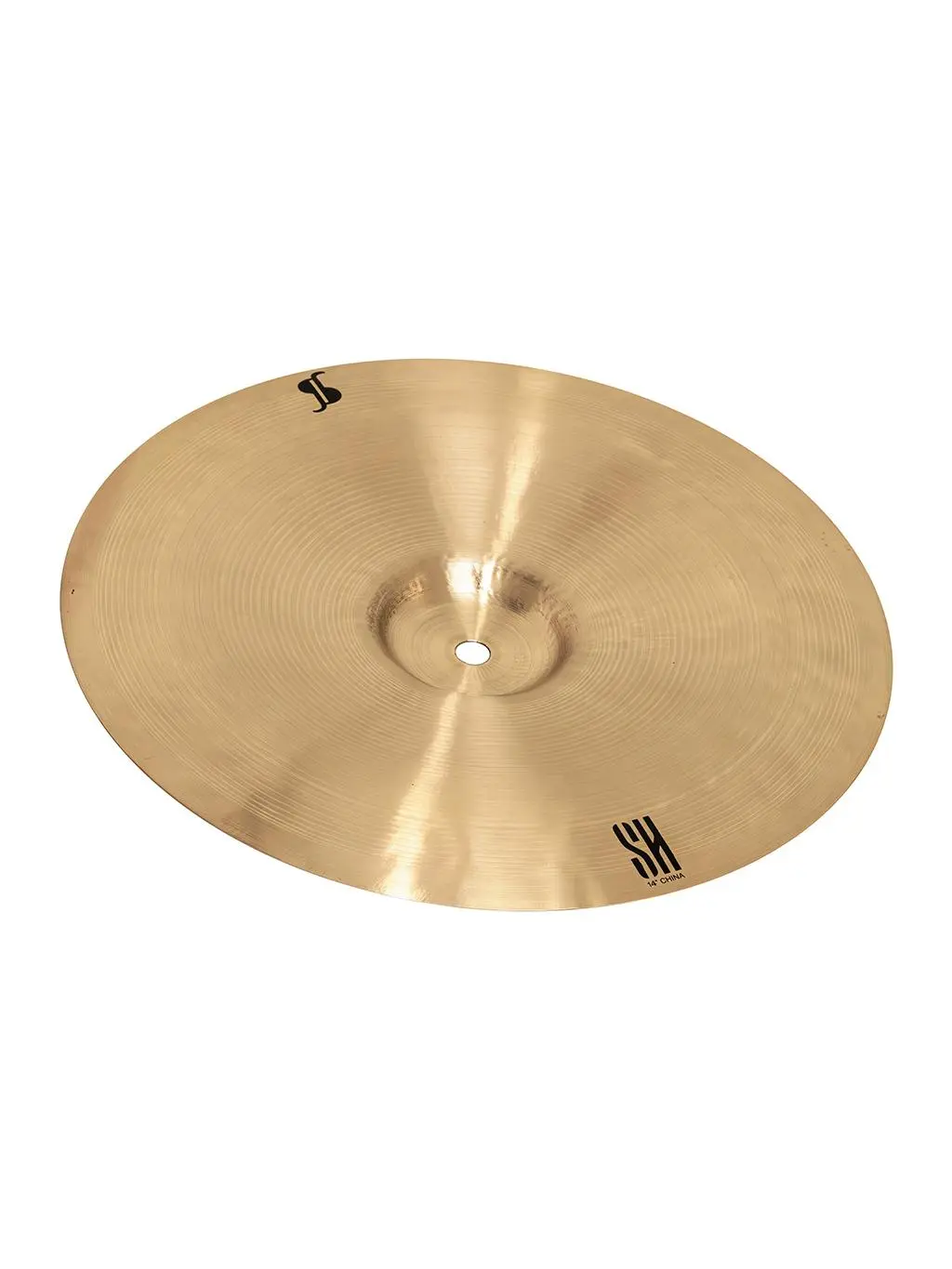 212 MAIN Stagg 11250 14 in. B20 Bronze SH China Cymbal - Affordable 80% Copper Percussion Instrument (14x14x2 in) for Beginners, Schools, Musical Performances