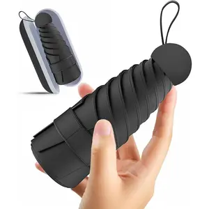 Compact UV Protection Umbrella with Storage Case Travel Mini Umbrella for Women Kids Men UPF 50+ Lightweight Pocket Size 6.9 Inches Foldable with 40 Inch Arc