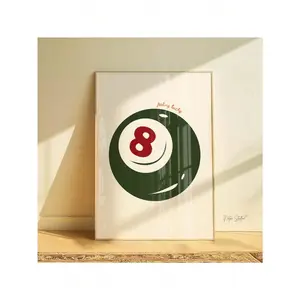 Retro 8 Ball Poster Wall Art Feeling Lucky College Apartment Y2K Room Decor 70s Prints Retro Bar Cart Gift BF GF Canvas Painting Posters And Prints Wall Art Pictures For Living Room Decoration
